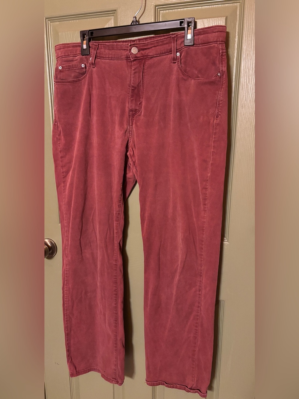 Levi’s Vintage 501 Straight-Leg Jeans - Muted Red/Burgundy